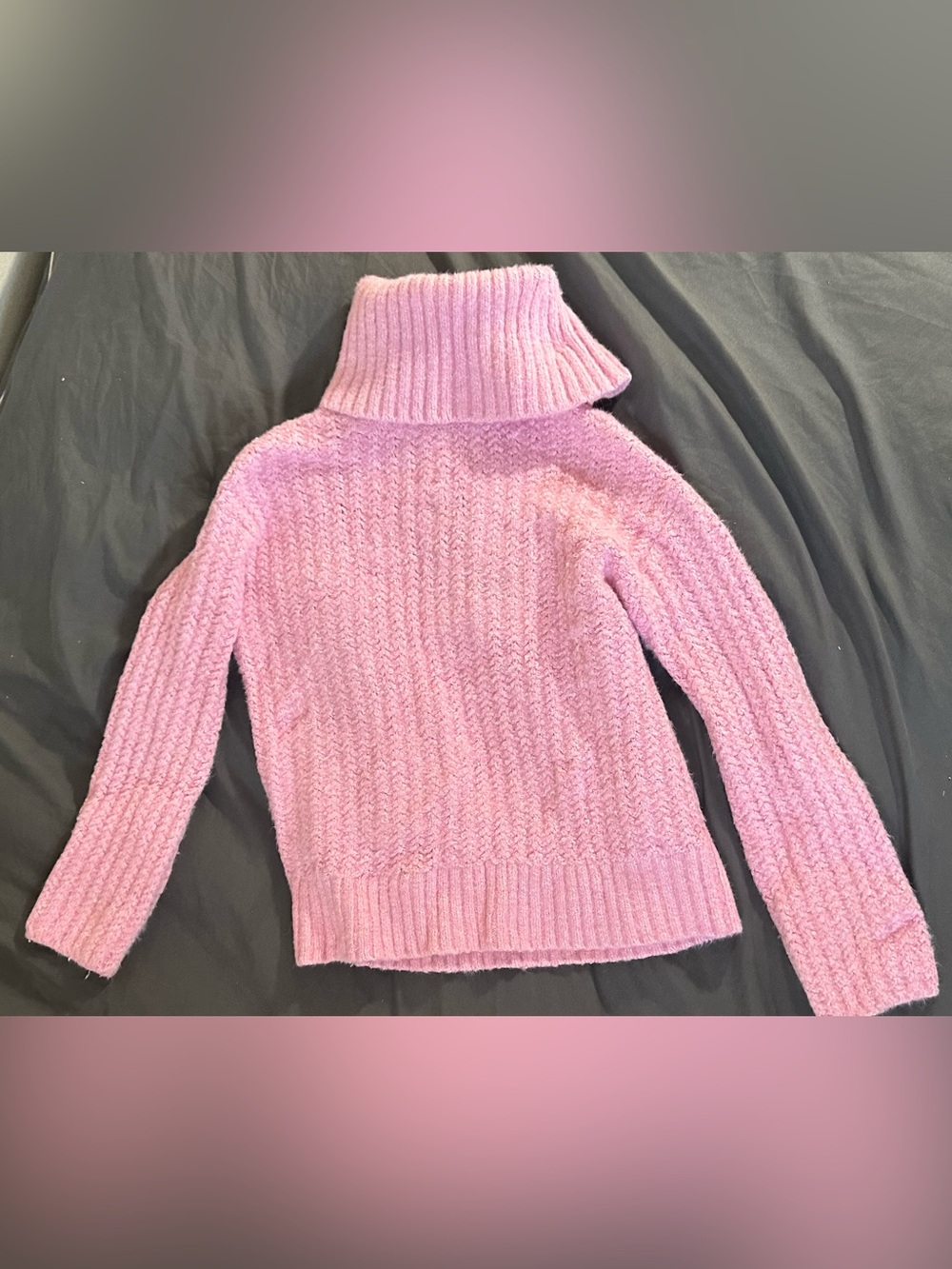 Anthropologie Bubblegum Pink Ribbed Turtleneck Sweater